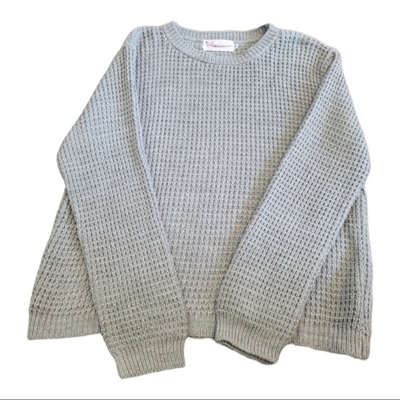 COTTON Emporium Grey Waffle Knit Sweater Size M - Picture 1 of 2